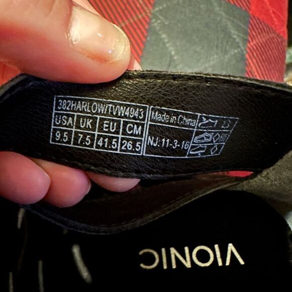 Vionic Harlow Womens Black Leather Strappy Comfort Heels size 9.5 NWOT - Picture 4 of 4